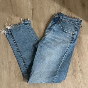 Levi's 501 Skinny Frayed Hem Jeans